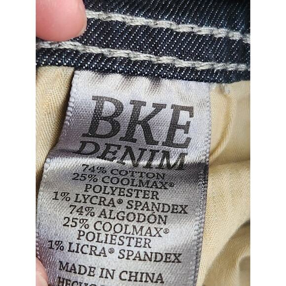 BKE Jeans Women's Sz 28s Bootcut Faded Dark Wash Aiden Slim Fit Low-rise Stretch - Picture 8 of 10